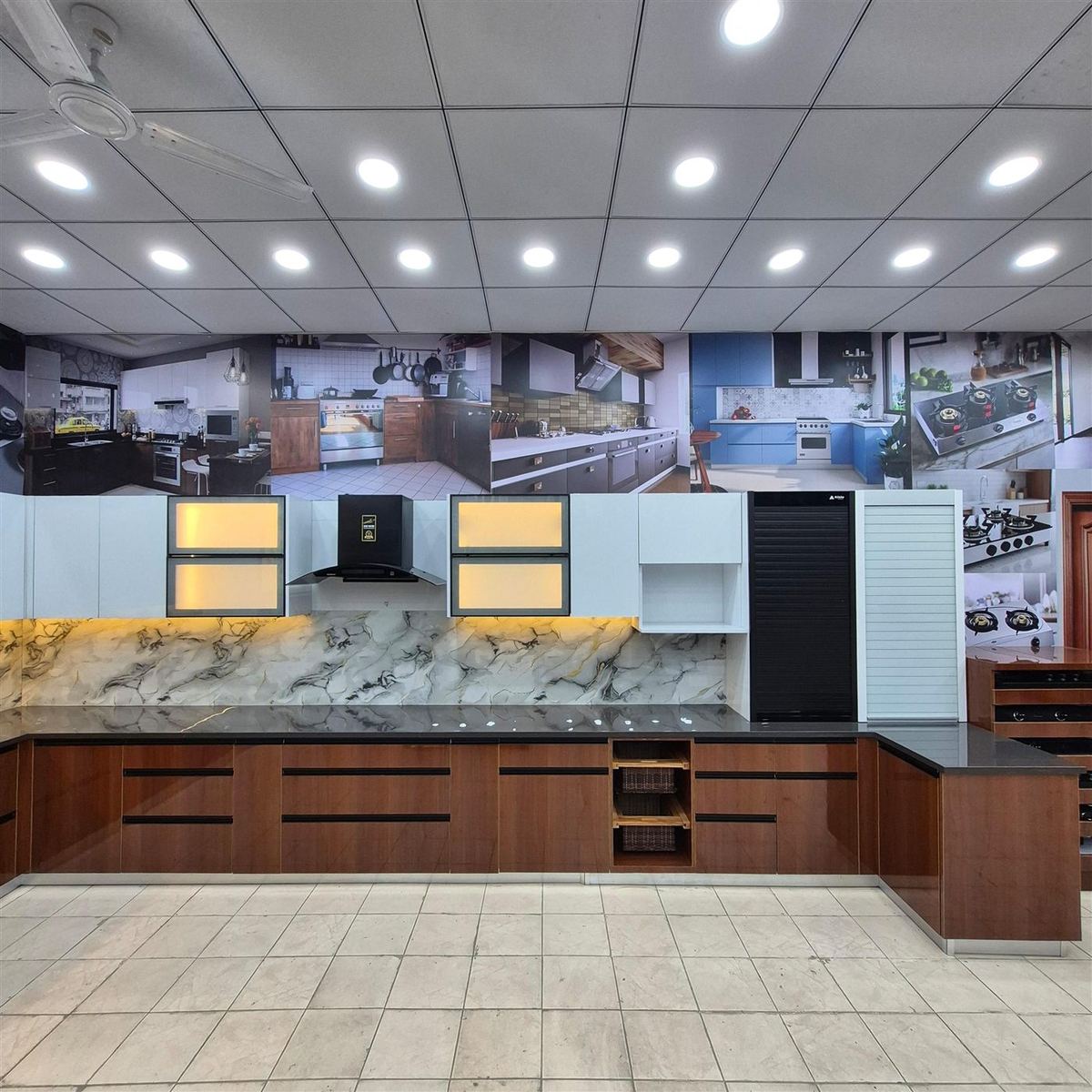 Modular kitchen cabinet display