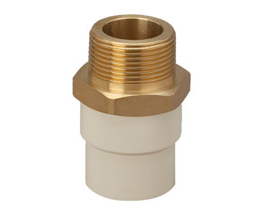 Brass male threaded pipe adapter