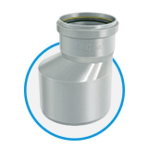 Grey drain pipe reducer fitting