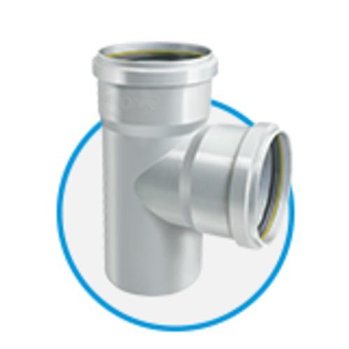Grey drain pipe tee fitting