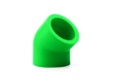 Green pipe elbow fitting